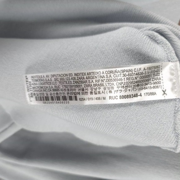 ZARA New Knit Long Sleeve Round Neck Mini Dress Fit Flare 6254/019 MEDIUM - Picture 9 of 10